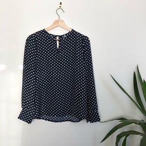 🌈Navy&white blouse🌈